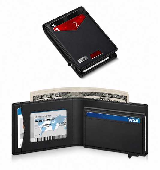 Thaler™ Pop-Up RFID Wallet (Black)