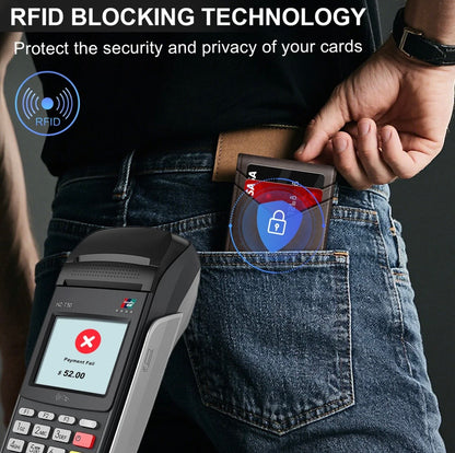 Thaler™ Pop-Up RFID Wallet (Dark Brown)