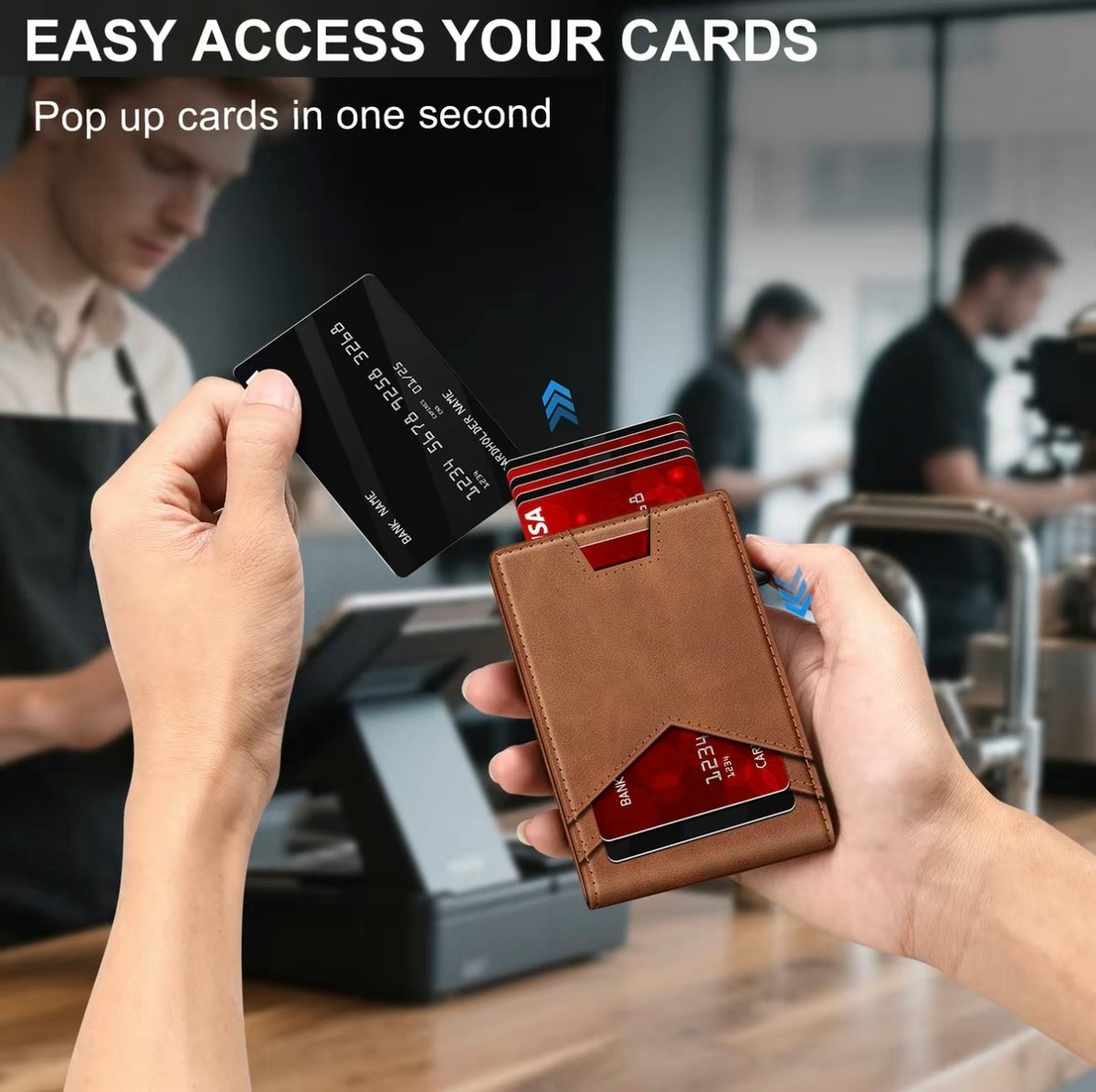 Thaler™ Pop-Up RFID Wallet (Brown)