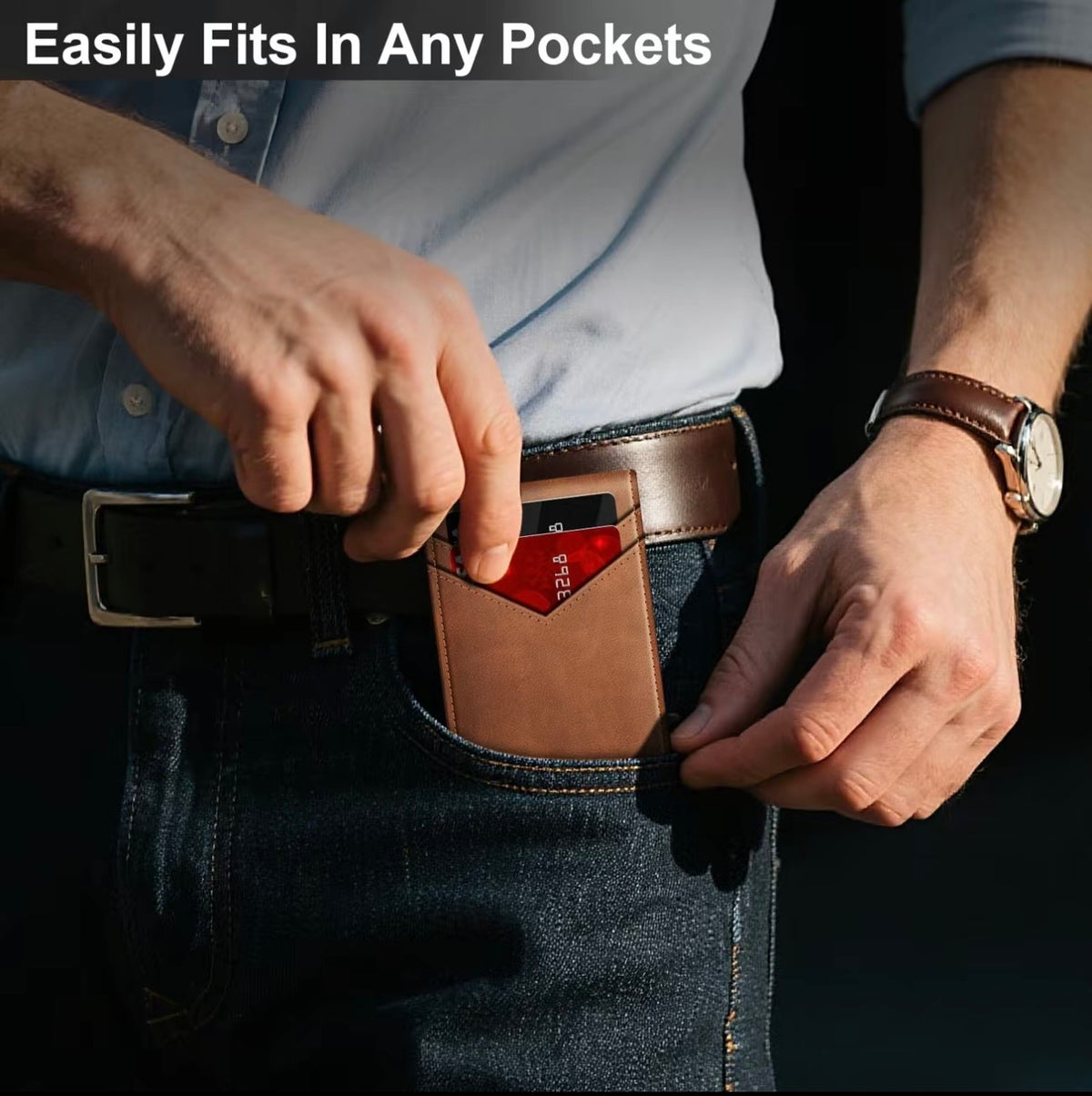Thaler™ Pop-Up RFID Wallet (Brown)