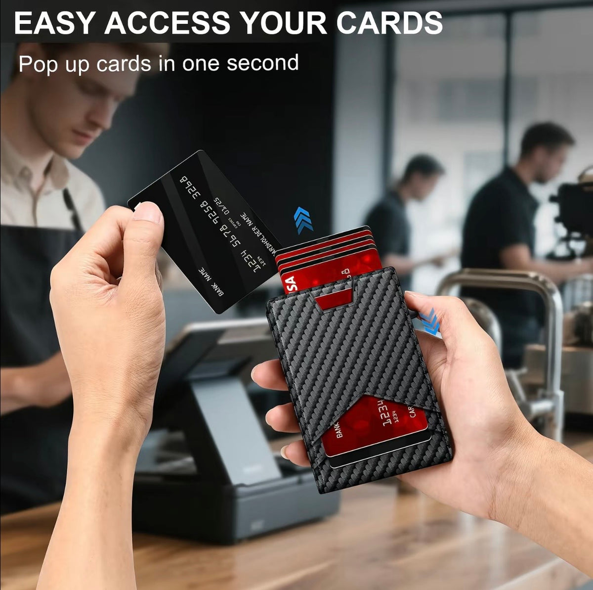 Thaler™ Pop-Up RFID Wallet (Carbon Black)