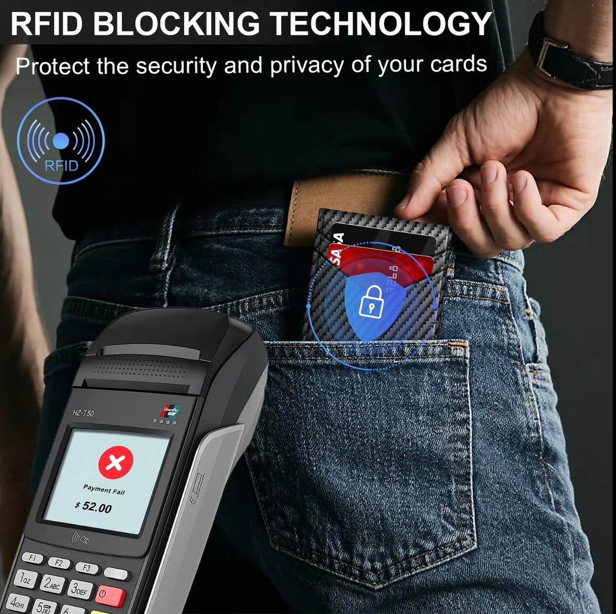 Thaler™ Pop-Up RFID Wallet (Carbon Black)