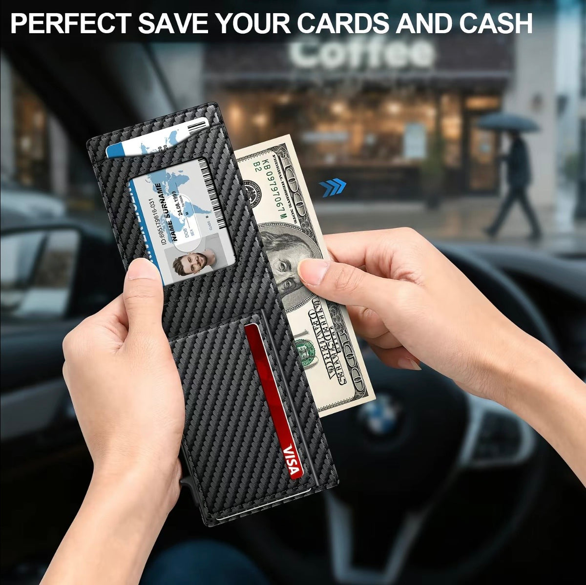 Thaler™ Pop-Up RFID Wallet (Carbon Black)