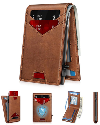Thaler™ Pop-Up RFID Wallet (Brown)